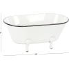 imageDeco 79 Metal Indoor Outdoor Planter Bathtub Small Planter Pot Planter 20quot x 11quot x 9quot White