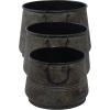imageDeco 79 Metal Indoor Outdoor Planter Distressed Bucket Style Small Planter Pot with Side Ring Handles Set of 3 Planters 16quot 13quot 11quotW Bronze16  13  11W