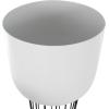 imageDeco 79 Metal Indoor Outdoor Planter Large Planter Pot with Black Hourglass Stands Set of 3 Planters 33quot 27quot 22quot H WhiteWhite