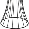 imageDeco 79 Metal Indoor Outdoor Planter Large Planter Pot with Black Hourglass Stands Set of 3 Planters 33quot 27quot 22quot H WhiteWhite