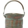 imageDeco 79 Metal Indoor Outdoor Planter Patina Tulip Style Bucket Small Planter Pot with Stationary Handles Set of 3 Planters 13quot 11quot 9quotW CopperSet of 3 Planters 13  11  9W