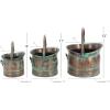 imageDeco 79 Metal Indoor Outdoor Planter Patina Tulip Style Bucket Small Planter Pot with Stationary Handles Set of 3 Planters 13quot 11quot 9quotW CopperSet of 3 Planters 13  11  9W