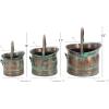 imageDeco 79 Metal Indoor Outdoor Planter Patina Tulip Style Bucket Small Planter Pot with Stationary Handles Set of 3 Planters 13quot 11quot 9quotW CopperSet of 3 Planters 13  11  9W