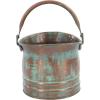 imageDeco 79 Metal Indoor Outdoor Planter Patina Tulip Style Bucket Small Planter Pot with Stationary Handles Set of 3 Planters 13quot 11quot 9quotW CopperSet of 3 Planters 13  11  9W