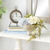 imageDeco 79 Metal Indoor Outdoor Planter Small Planter Pot with Embedded Details Planter 8quot x 8quot x 6quot Silver