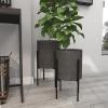 imageDeco 79 Metal Indoor Outdoor Planter Textured Exterior Large Planter Pot Set of 2 Planters 19quot 23quotH Light GrayGray