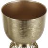 imageDeco 79 Metal Indoor Planter Textured Dome Large Planter Pot with Woven Seagrass and Caged Rod Pedestal Base Set of 3 Planters 32quot 27quot 24quot H SilverGold