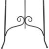 imageDeco 79 Metal Scroll Display Easel Adjustable 3 Tier Floor Standing Easel with Chain Support and Swirl Finial Display Stand 21quot x 23quot x 63quot BlackBlack