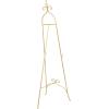 imageDeco 79 Metal Scroll Display Easel Adjustable 3 Tier Floor Standing Easel with Chain Support and Swirl Finial Display Stand 21quot x 23quot x 63quot BlackGold