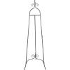 imageDeco 79 Metal Scroll Display Easel Adjustable 3 Tier Floor Standing Easel with Chain Support and Swirl Finial Display Stand 21quot x 23quot x 63quot BlackBlack