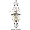 imageDeco 79 Metal Scroll Wall Sconce Weathered  10quot x 7quot x 31quot Bronze13 x 9 x 37