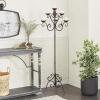 imageDeco 79 Metal Tall Candelabra with Scroll Designs 19quot x 19quot x 61quot Brown