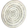 imageDeco 79 Mother of Pearl Shell Plate Handmade Home Wall Decor Mosaic Wall Sculpture with Blue Accents Wall Art 27quot x 4quot x 27quot BeigeBeige