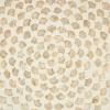 imageDeco 79 Mother of Pearl Shell Plate Handmade Home Wall Decor Mosaic Wall Sculpture with Blue Accents Wall Art 27quot x 4quot x 27quot BeigeCream