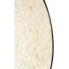 imageDeco 79 Mother of Pearl Shell Plate Handmade Home Wall Decor Mosaic Wall Sculpture with Blue Accents Wall Art 27quot x 4quot x 27quot BeigeCream