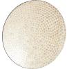 imageDeco 79 Mother of Pearl Shell Plate Handmade Home Wall Decor Mosaic Wall Sculpture with Blue Accents Wall Art 27quot x 4quot x 27quot BeigeCream