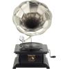 imageDeco 79 Wood Functional Gramophone with Record 18quot x 16quot x 28quot BrownBlack
