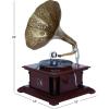 imageDeco 79 Wood Functional Gramophone with Record 18quot x 16quot x 28quot BrownBrown