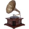 imageDeco 79 Wood Functional Gramophone with Record 18quot x 16quot x 28quot BrownBrown