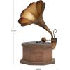 imageDeco 79 Wood Functional Gramophone with Record 18quot x 16quot x 28quot BrownCopper