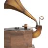 imageDeco 79 Wood Functional Gramophone with Record 18quot x 16quot x 28quot BrownCopper