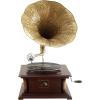 imageDeco 79 Wood Functional Gramophone with Record 18quot x 16quot x 28quot BrownCopper
