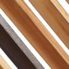 imageDeco 79 Wood Geometric Home Wall Decor Slatted Wood Design Wall Sculpture Set of 3 Wall Art 12quotW 35quotH Brown