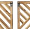 imageDeco 79 Wood Geometric Home Wall Decor Slatted Wood Design Wall Sculpture Set of 3 Wall Art 12quotW 35quotH Brown