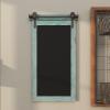 imageDeco 79 Wood Sign Home Wall Decor Chalkboard Wall Sculpture with Barn Door Inspired Top Wall Art 16quot x 2quot x 28quot BrownBlue