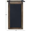 imageDeco 79 Wood Sign Home Wall Decor Chalkboard Wall Sculpture with Barn Door Inspired Top Wall Art 16quot x 2quot x 28quot BrownBrown
