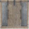 imageDeco 79 Wood Sign Home Wall Decor Chalkboard Wall Sculpture with Barn Door Inspired Top Wall Art 16quot x 2quot x 28quot BrownBrown