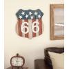 imageDeco 79 Wood Starburst Handmade Home Wall Decor Carved Wall Sculpture Wall Art 36quot x 1quot x 36quot Multi ColoredBlueRedWhite