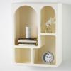 imageDeco 79 Wooden Geometric Arched Wall Shelf with Block Shapes 24quot x 10quot x 31quot Cream