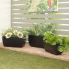 imageThe Novogratz Metal Indoor Outdoor Planter Large Planter Pot with Removable Stand Set of 2 Planters 30quot 24quotH BlackBlack