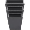 imageThe Novogratz Metal Indoor Outdoor Planter Large Planter Pot with Removable Stand Set of 2 Planters 30quot 24quotH BlackDark Gray