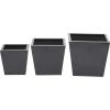 imageThe Novogratz Metal Indoor Outdoor Planter Large Planter Pot with Removable Stand Set of 2 Planters 30quot 24quotH BlackDark Gray