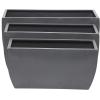 imageThe Novogratz Metal Indoor Outdoor Planter Large Planter Pot with Removable Stand Set of 2 Planters 30quot 24quotH BlackGray
