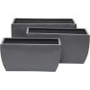imageThe Novogratz Metal Indoor Outdoor Planter Large Planter Pot with Removable Stand Set of 2 Planters 30quot 24quotH BlackGray