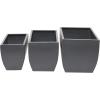 imageThe Novogratz Metal Indoor Outdoor Planter Large Planter Pot with Removable Stand Set of 2 Planters 30quot 24quotH BlackGray