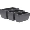 imageThe Novogratz Metal Indoor Outdoor Planter Large Planter Pot with Removable Stand Set of 2 Planters 30quot 24quotH BlackGray