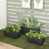imageThe Novogratz Metal Indoor Outdoor Planter Large Planter Pot with Removable Stand Set of 2 Planters 30quot 24quotH BlackGray