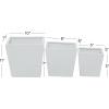 imageThe Novogratz Metal Indoor Outdoor Planter Large Planter Pot with Removable Stand Set of 2 Planters 30quot 24quotH BlackWhite