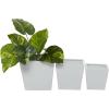 imageThe Novogratz Metal Indoor Outdoor Planter Large Planter Pot with Removable Stand Set of 2 Planters 30quot 24quotH BlackWhite