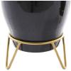 imageThe Novogratz Metal Indoor Outdoor Planter with Removable Stand Set of 2 11quot 9quotH Black