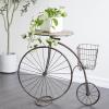 imageDeco 79 Metal Bike Indoor Outdoor Plantstand Weathered Vintage Plant Shelf Plant Stand 65quot x 14quot x 35quot BronzeBrown