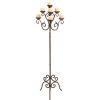 imageDeco 79 Metal Tall Candelabra with Scroll Designs 19quot x 19quot x 61quot Brown
