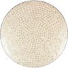 imageDeco 79 Mother of Pearl Shell Plate Handmade Home Wall Decor Mosaic Wall Sculpture with Blue Accents Wall Art 27quot x 4quot x 27quot BeigeCream