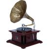 imageDeco 79 Wood Functional Gramophone with Record 18quot x 16quot x 28quot BrownBrown