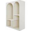 imageDeco 79 Wooden Geometric Arched Wall Shelf with Block Shapes 24quot x 10quot x 31quot Cream