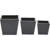 imageThe Novogratz Metal Indoor Outdoor Planter Large Planter Pot with Removable Stand Set of 2 Planters 30quot 24quotH BlackDark Gray